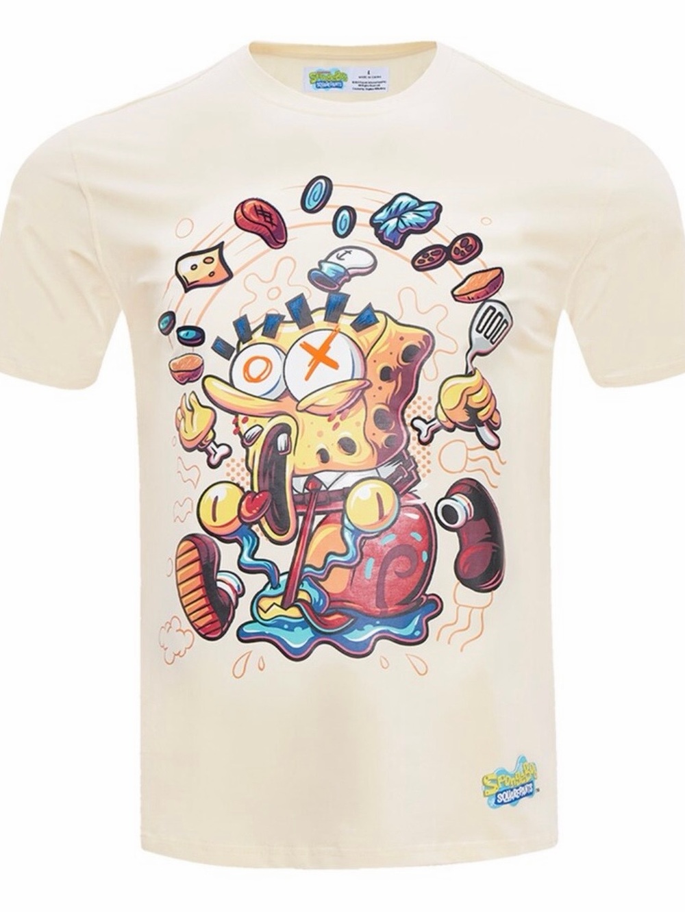 SpongeBob SquarePants Freeze Max T-Shirt - Natural EggShell NWT Mens Size XL